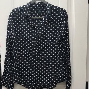 J Crew polka dot blouse